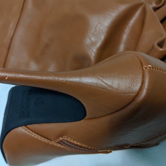 Knee High Heeled Stiletto Zip-up Boots - Picture 9 of 10